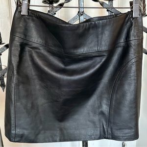 LAMB leather mini skirt